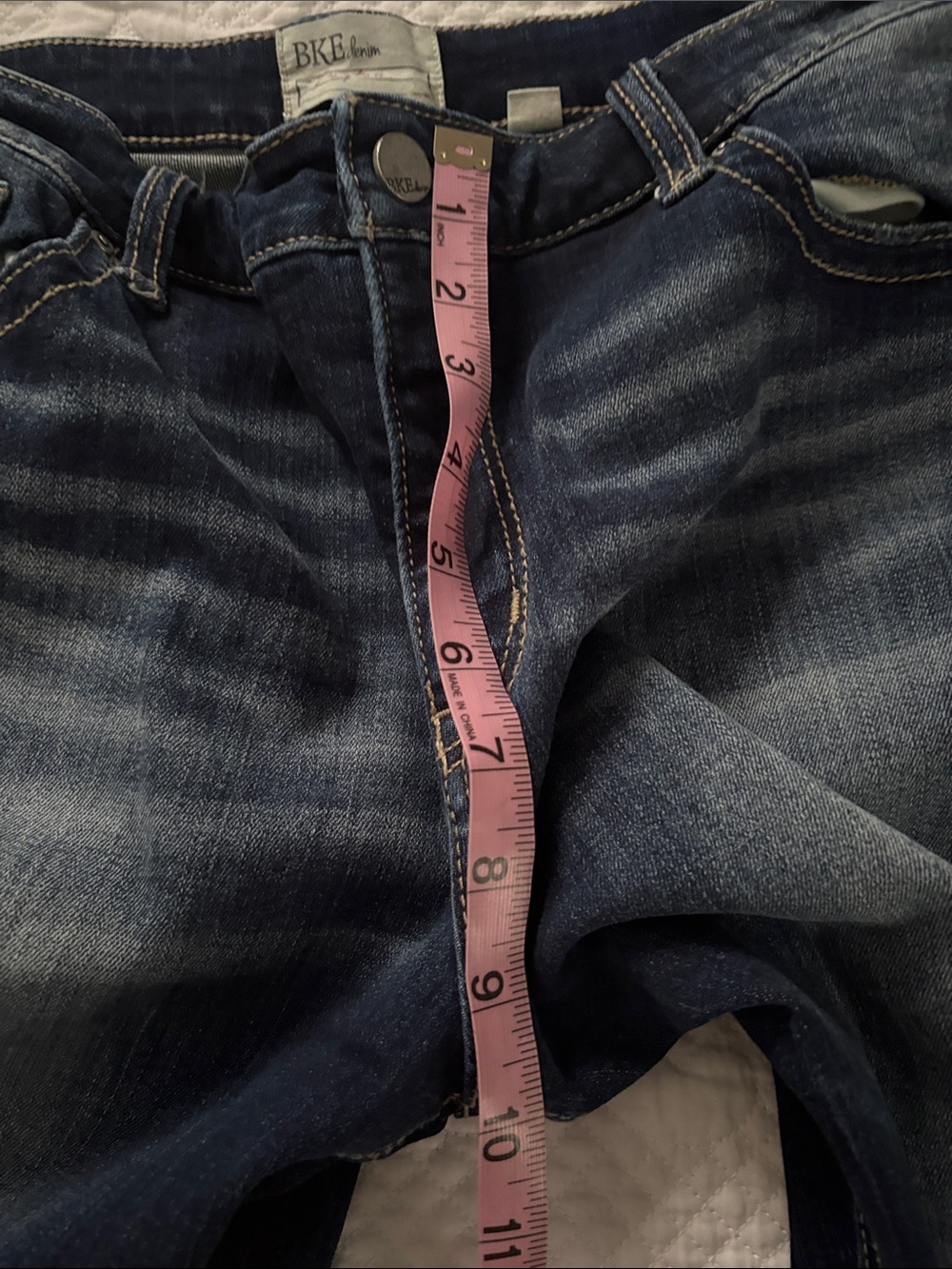 BKE Dark Blue Ankle Crop Jeans - Picture 7 of 8